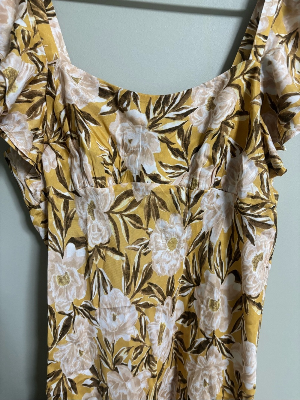 Madewell Size 4 Angelina Floral Yellow Maxi Dress Tropical Vacation Resort New - Picture 4 of 8